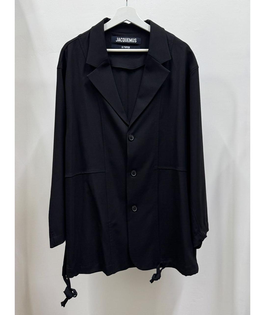 JACQUEMUS Черный шерстяной пиджак, фото 5
