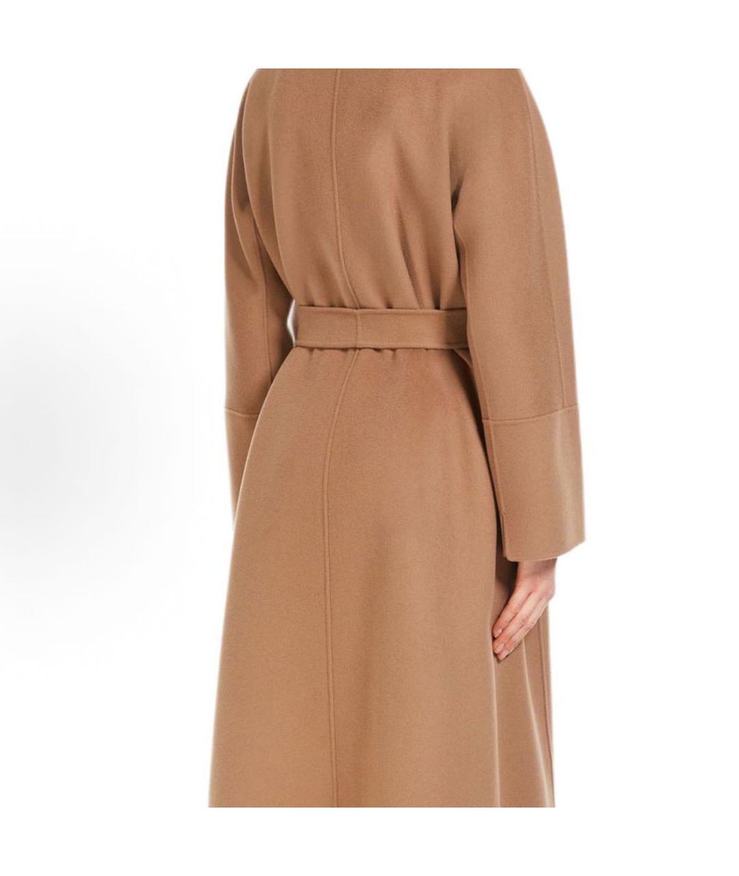 'S MAX MARA Бежевое шерстяное пальто, фото 7