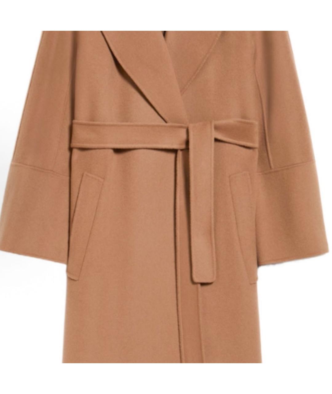 'S MAX MARA Бежевое шерстяное пальто, фото 6