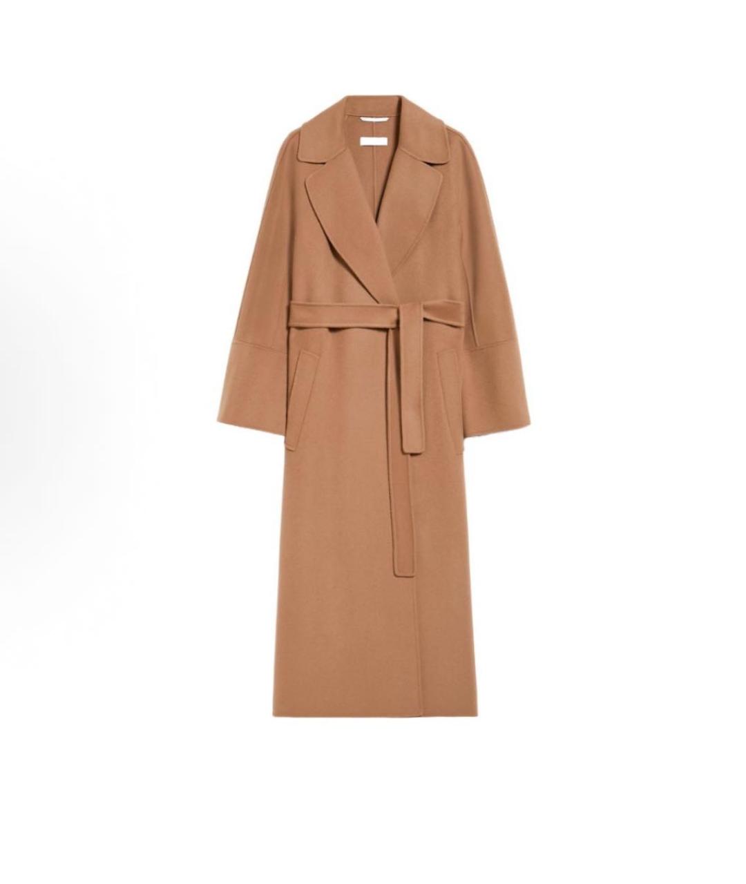 'S MAX MARA Бежевое шерстяное пальто, фото 8