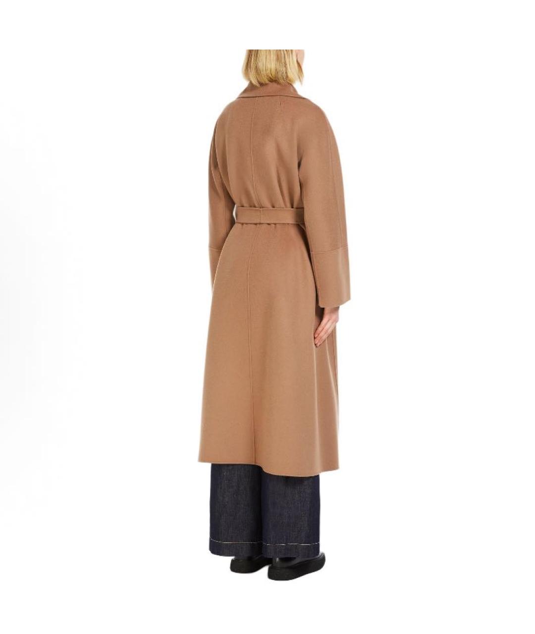 'S MAX MARA Бежевое шерстяное пальто, фото 3