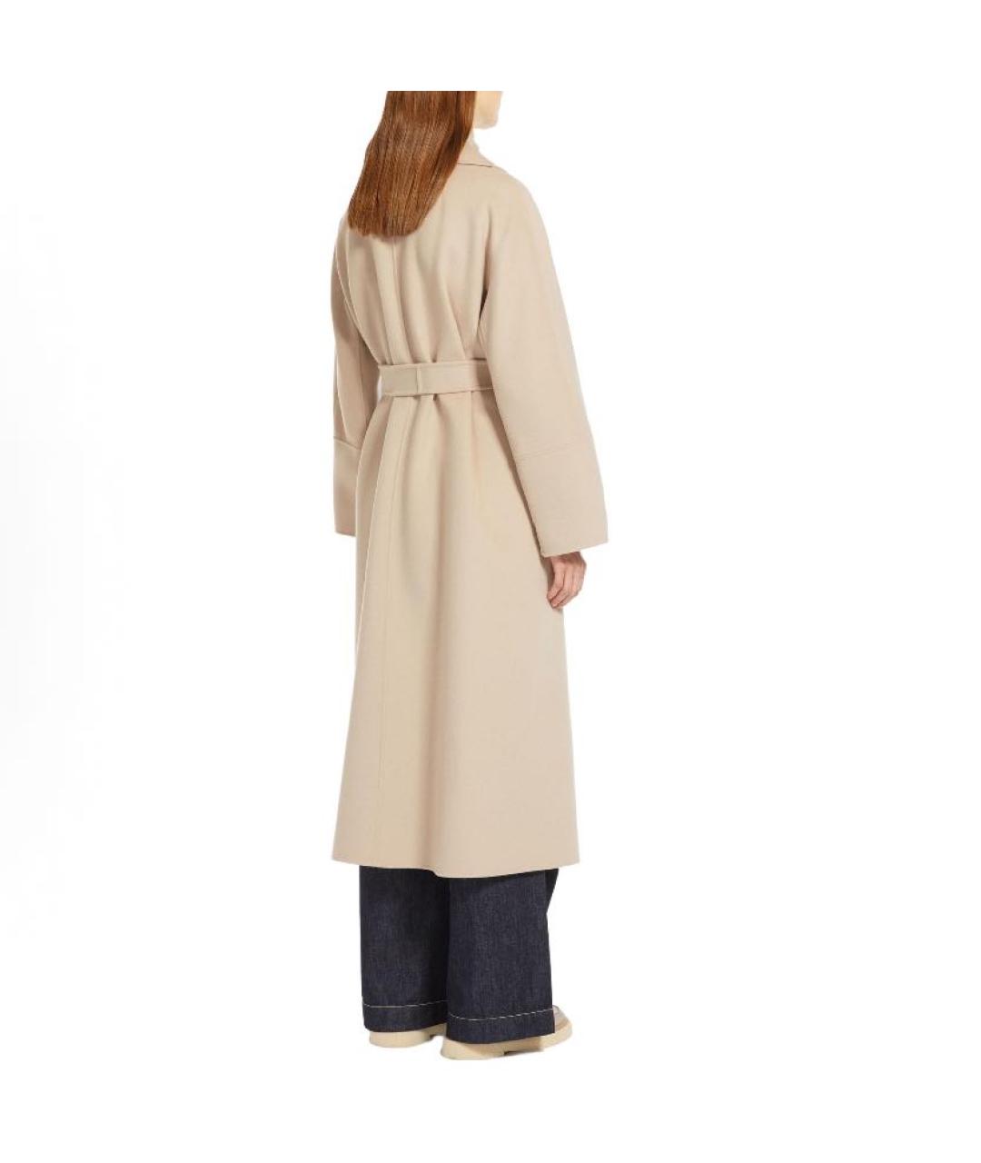 'S MAX MARA Бежевое шерстяное пальто, фото 3