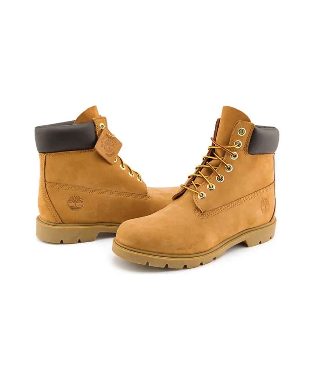 TIMBERLAND Бежевые кожаные высокие ботинки, фото 4