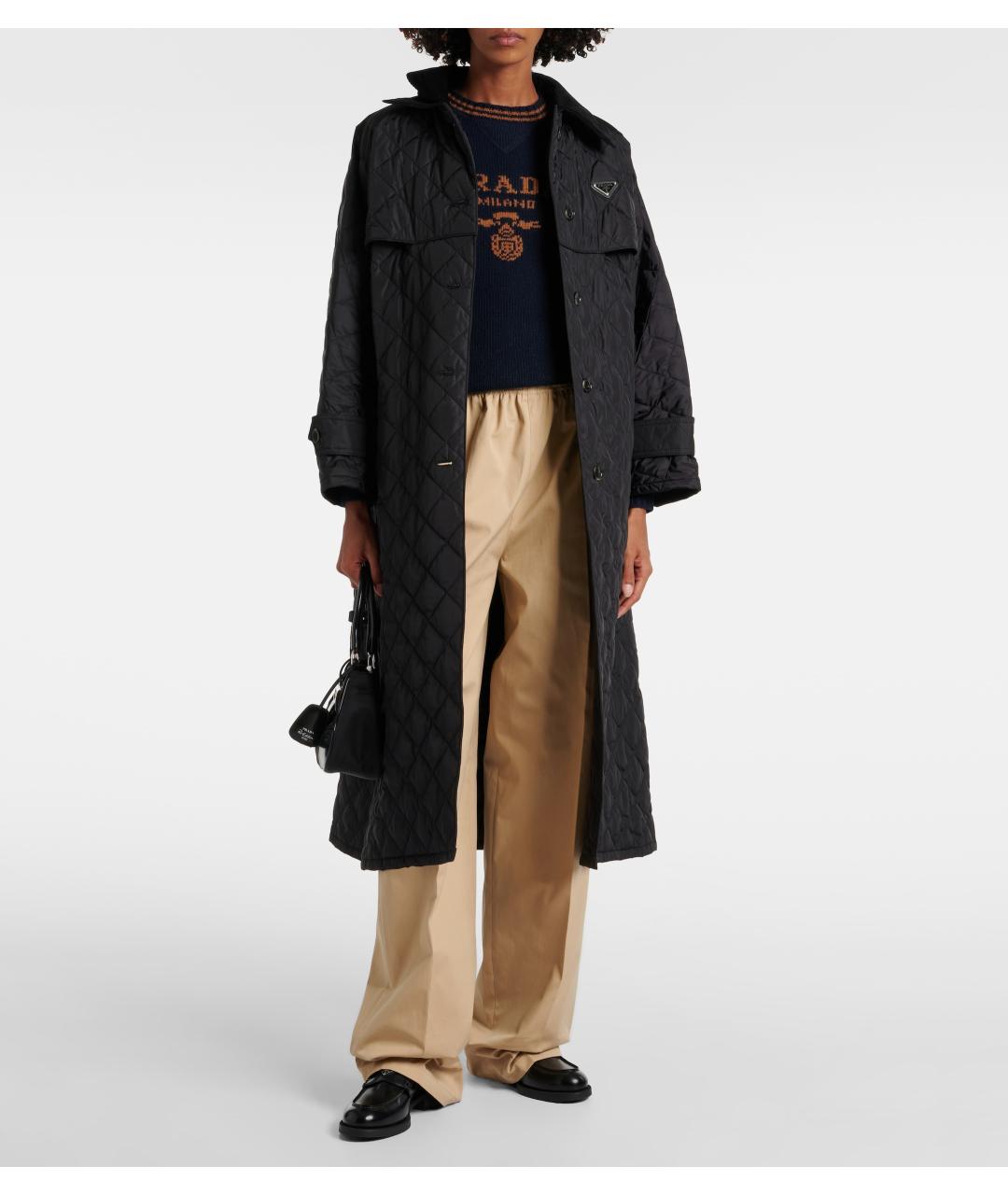 PRADA Бежевые брюки широкие, фото 6