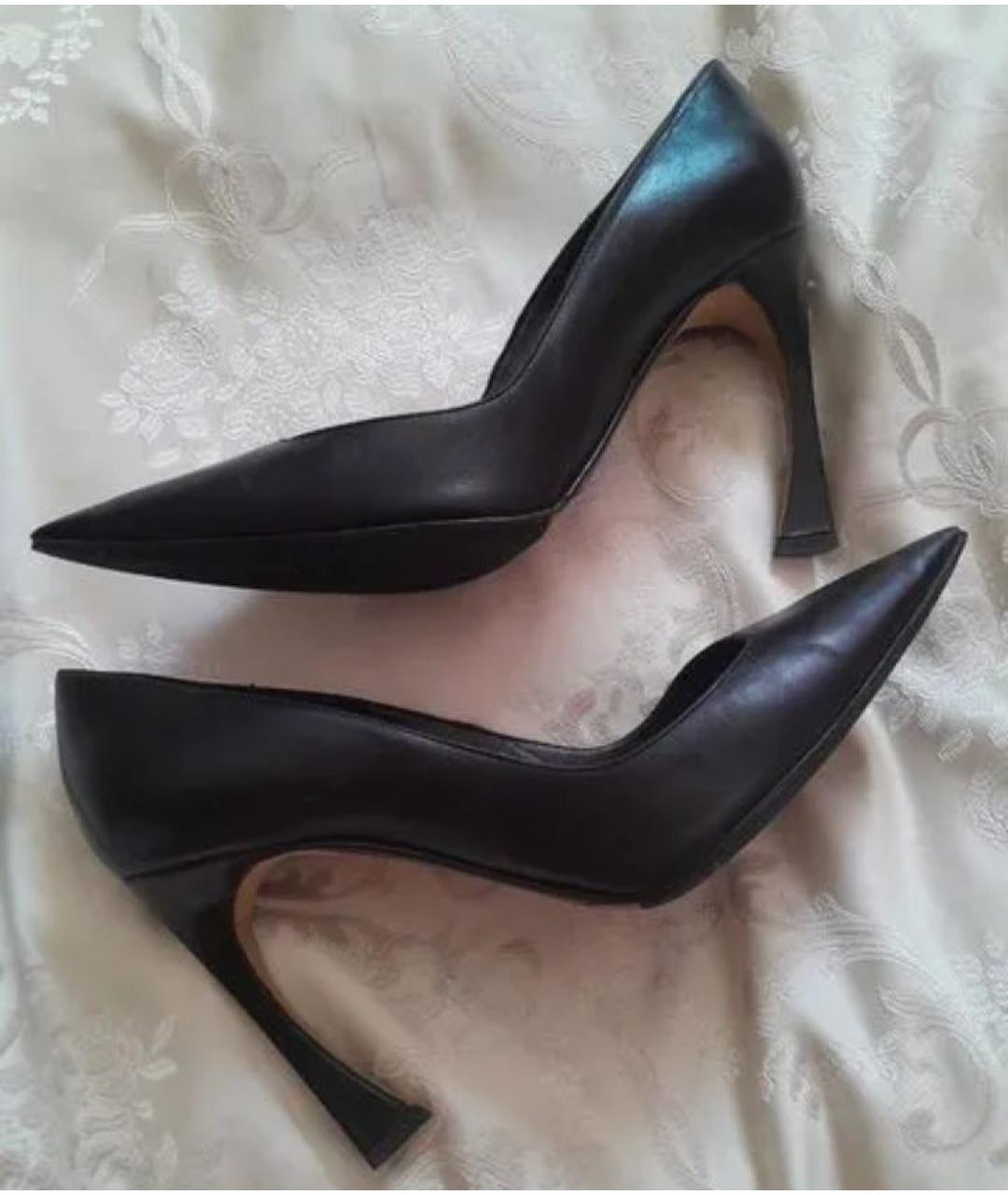 CHRISTIAN DIOR Черные кожаные туфли, фото 4