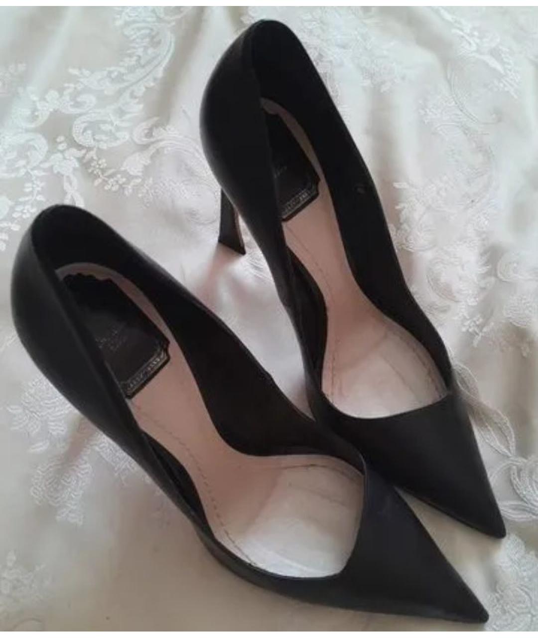 CHRISTIAN DIOR Черные кожаные туфли, фото 3