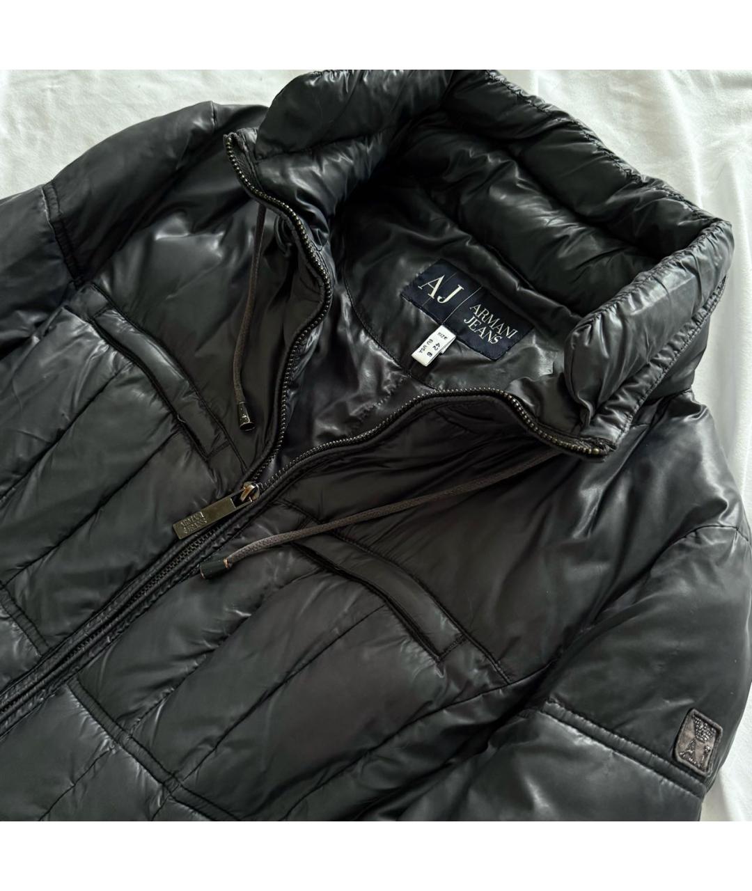 ARMANI JEANS Антрацитовая полиамидовая куртка, фото 3