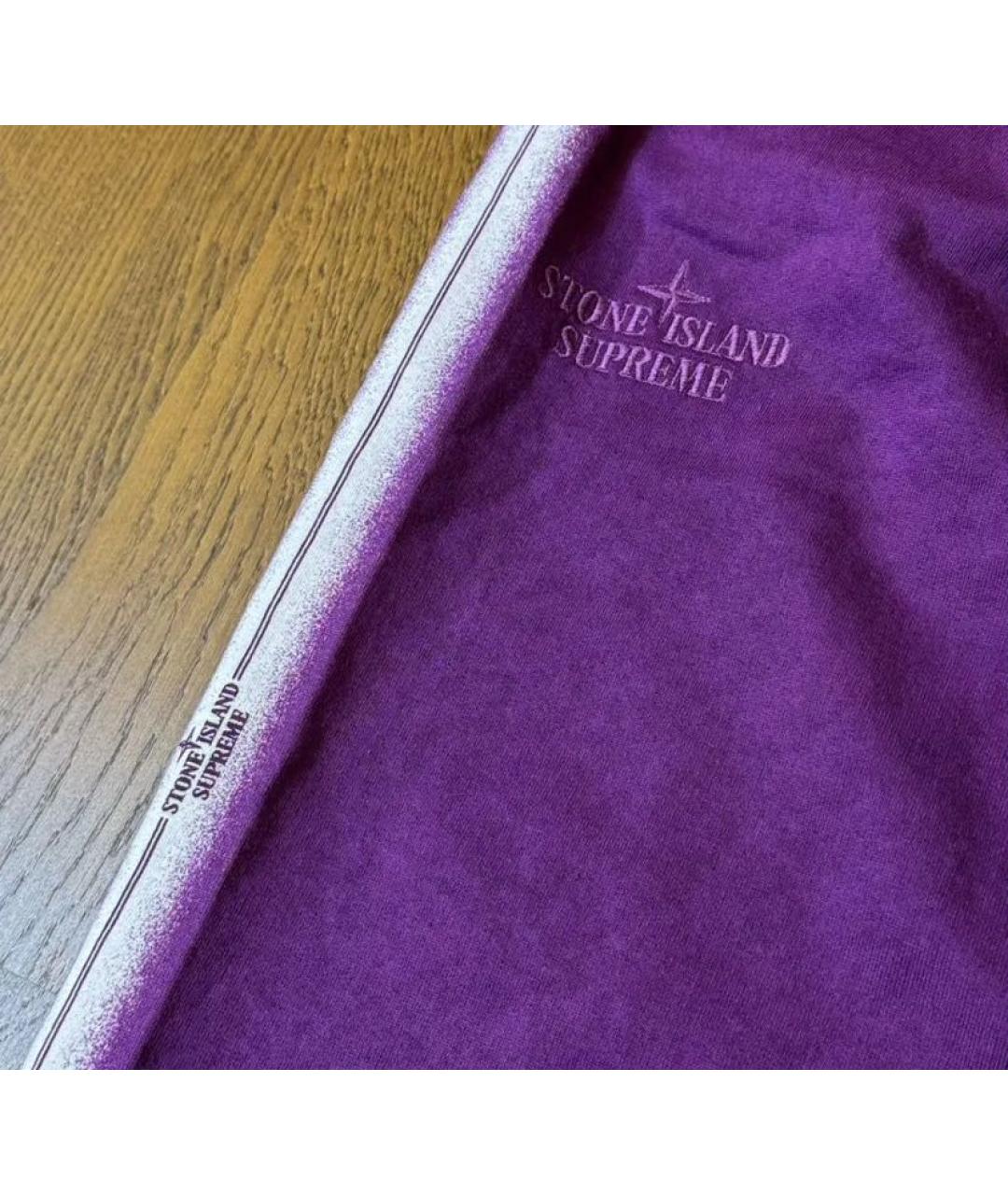 STONE ISLAND Фиолетовые хлопковые повседневные брюки, фото 2