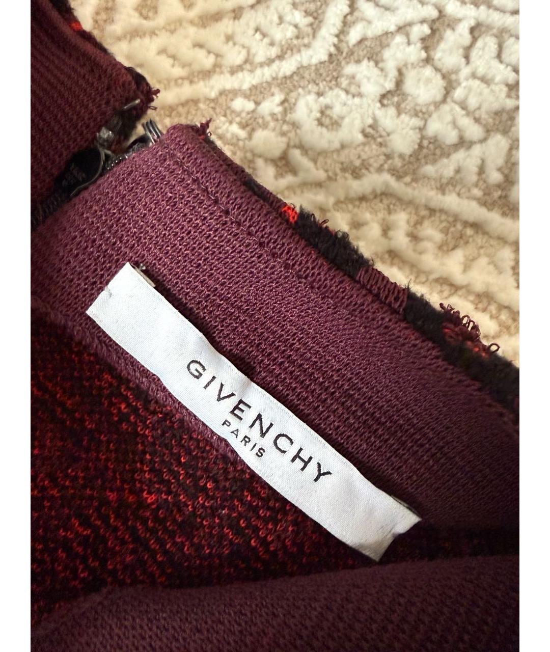 GIVENCHY Бордовое повседневное платье, фото 2