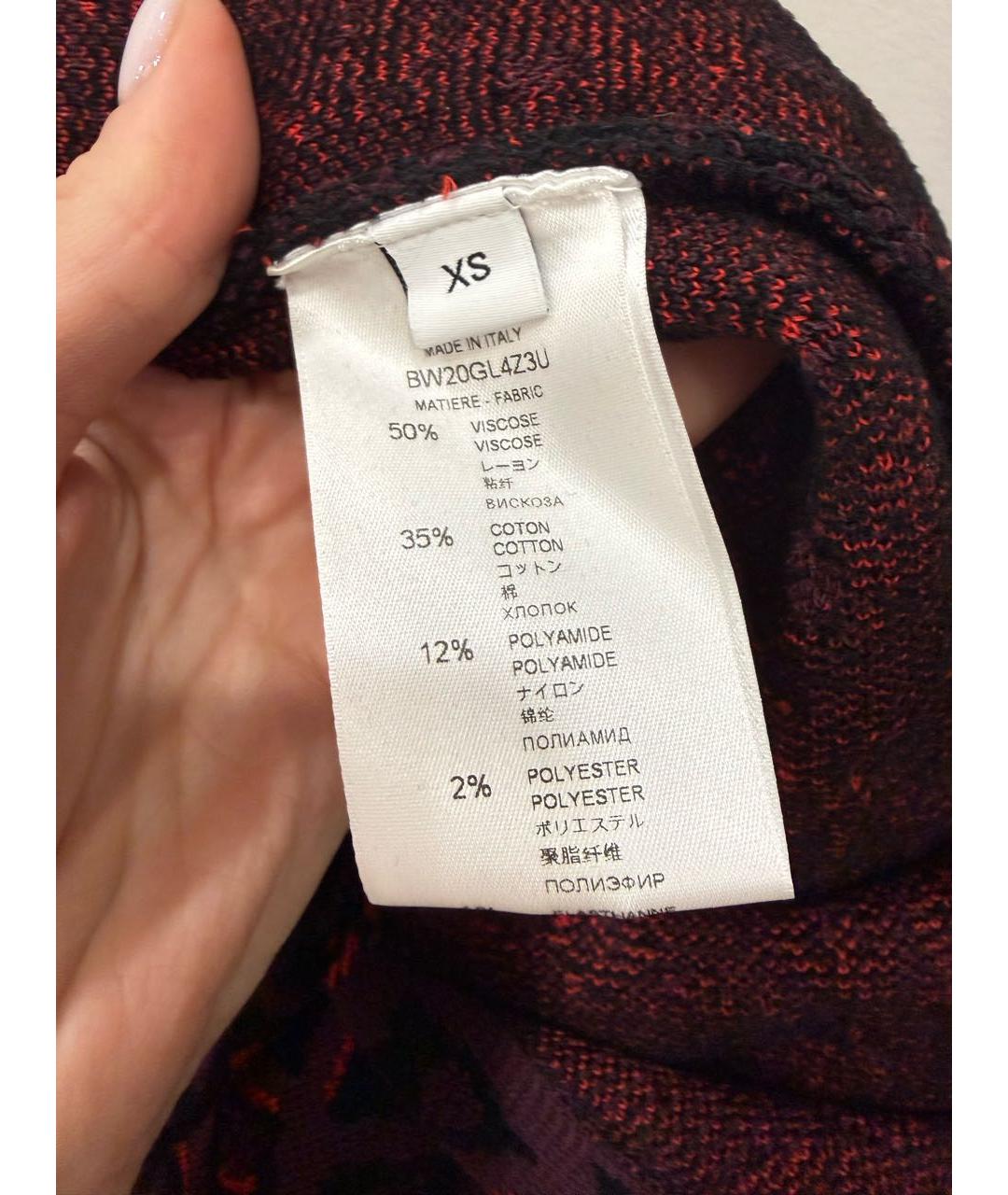 GIVENCHY Бордовое повседневное платье, фото 4
