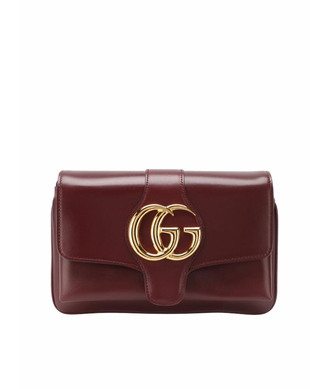 GUCCI Бордовая кожаная сумка через плечо, фото 1