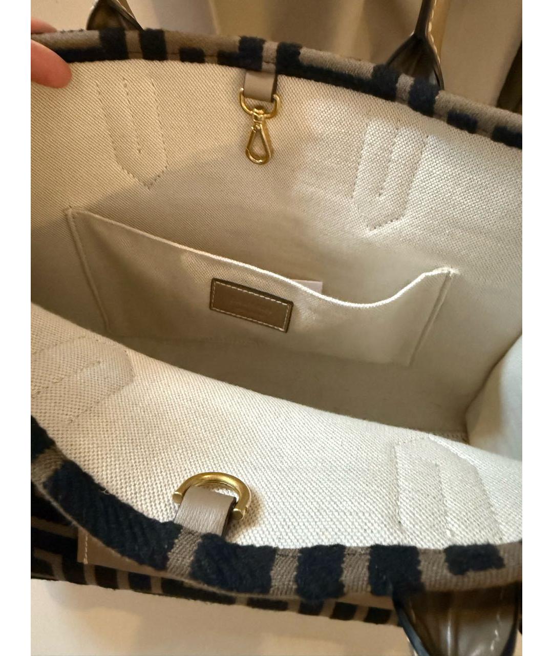 BALMAIN Коричневая тканевая сумка тоут, фото 4
