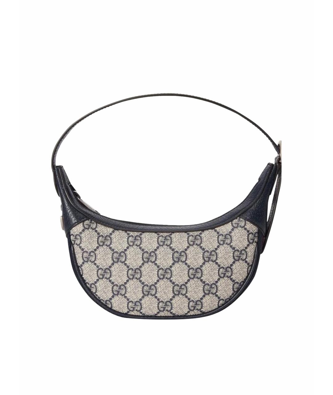 GUCCI Коричневая кожаная сумка с короткими ручками, фото 1
