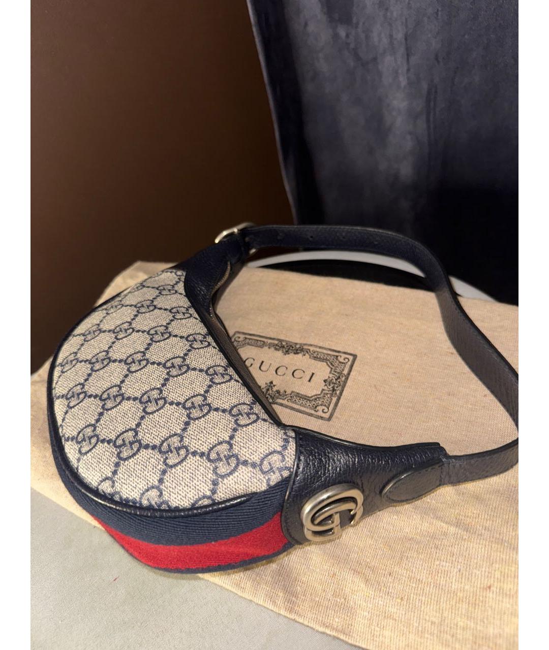 GUCCI Коричневая кожаная сумка с короткими ручками, фото 4