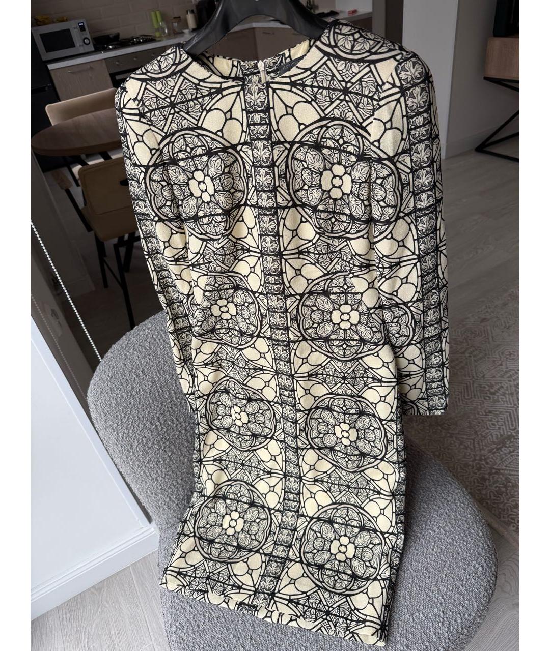 ALEXANDER MCQUEEN Бежевое шерстяное повседневное платье, фото 2