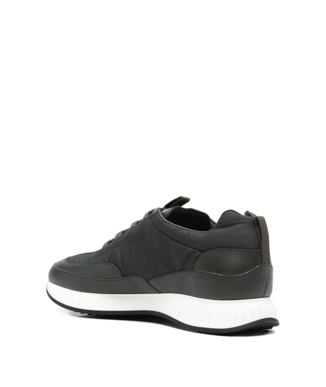 JOHN LOBB Черные текстильные низкие кроссовки / кеды, фото 3