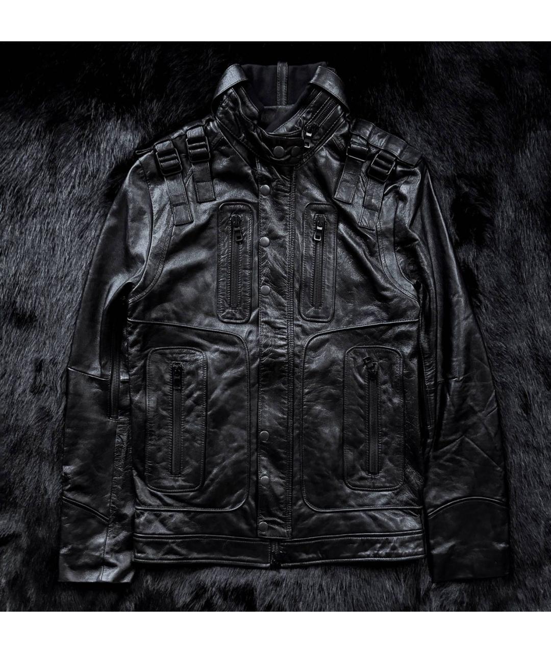 BALMAIN Черная кожаная куртка, фото 5