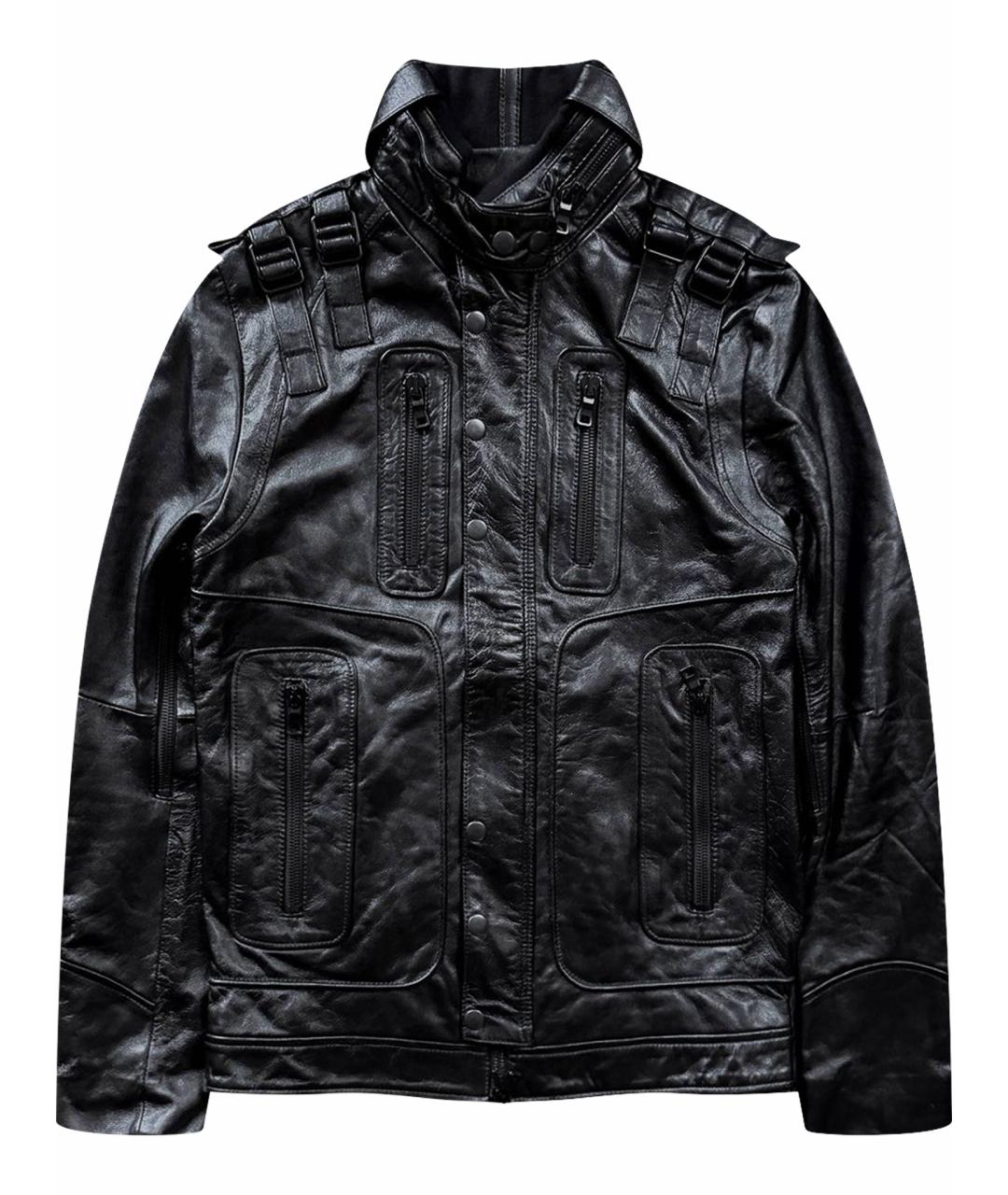 BALMAIN Черная кожаная куртка, фото 1