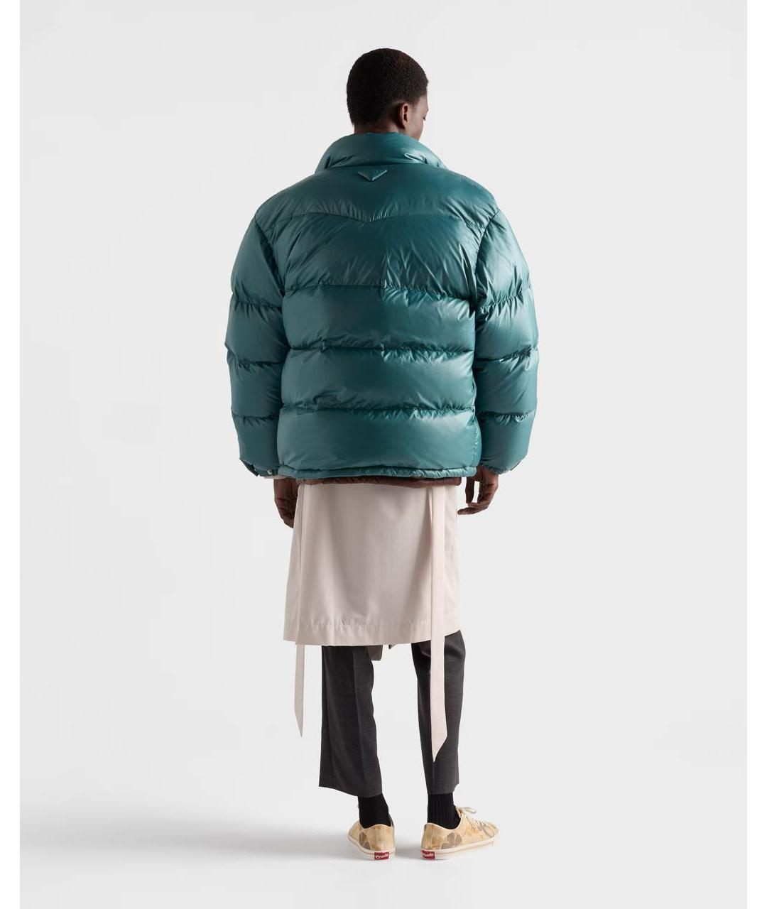 PRADA Голубая полиамидовая куртка, фото 5