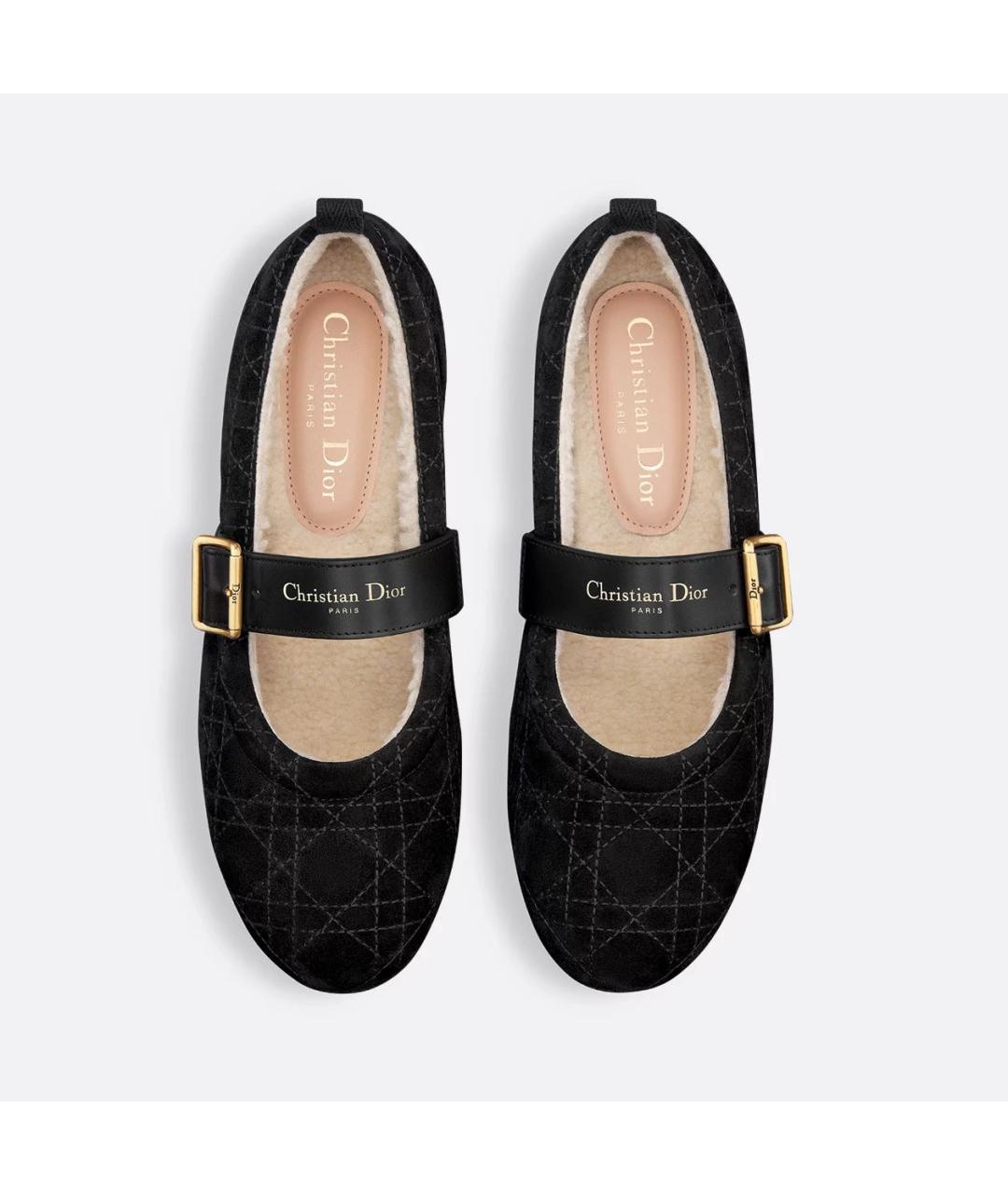CHRISTIAN DIOR Черные замшевые балетки, фото 4