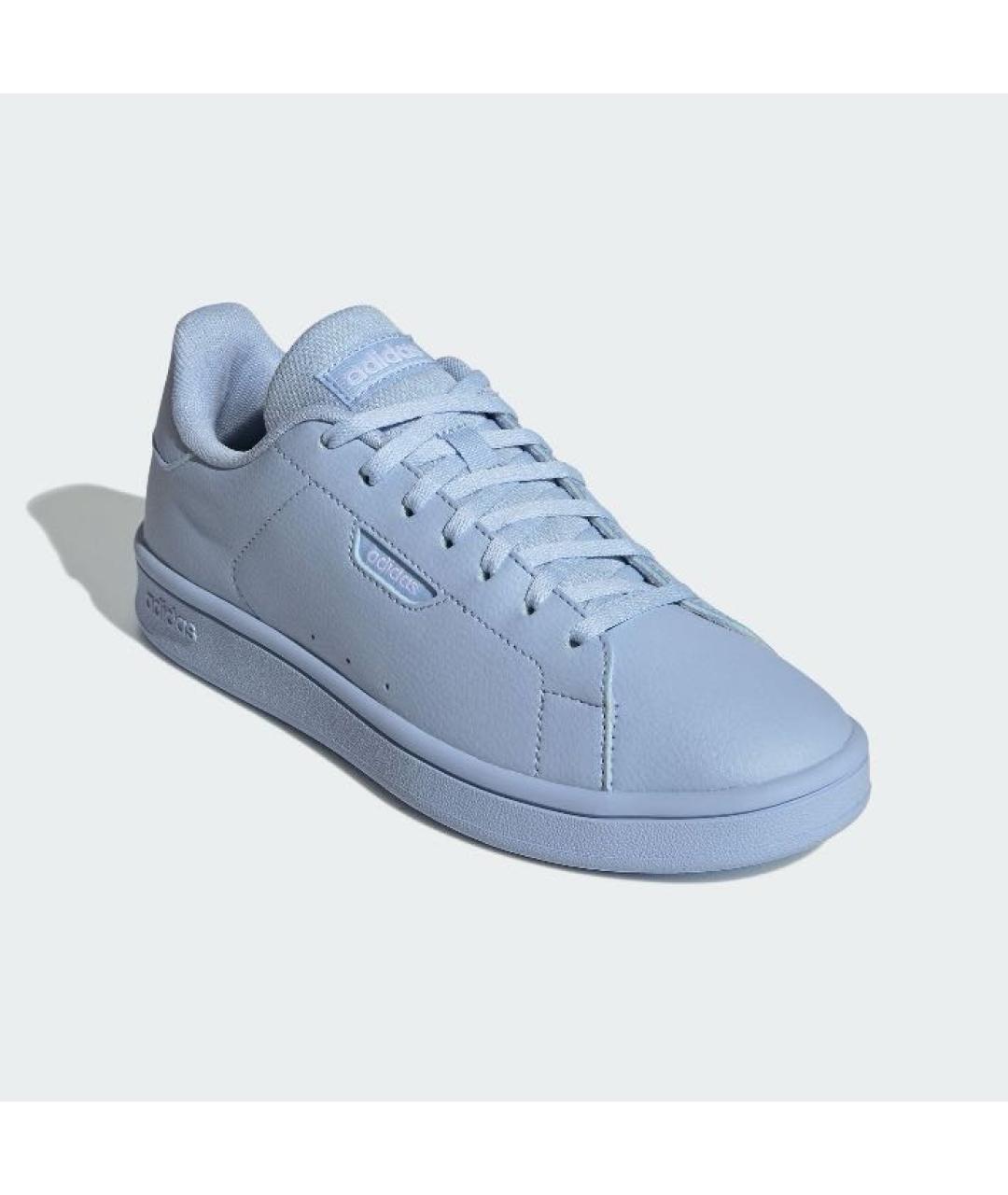 ADIDAS Голубые кожаные низкие кроссовки / кеды, фото 4