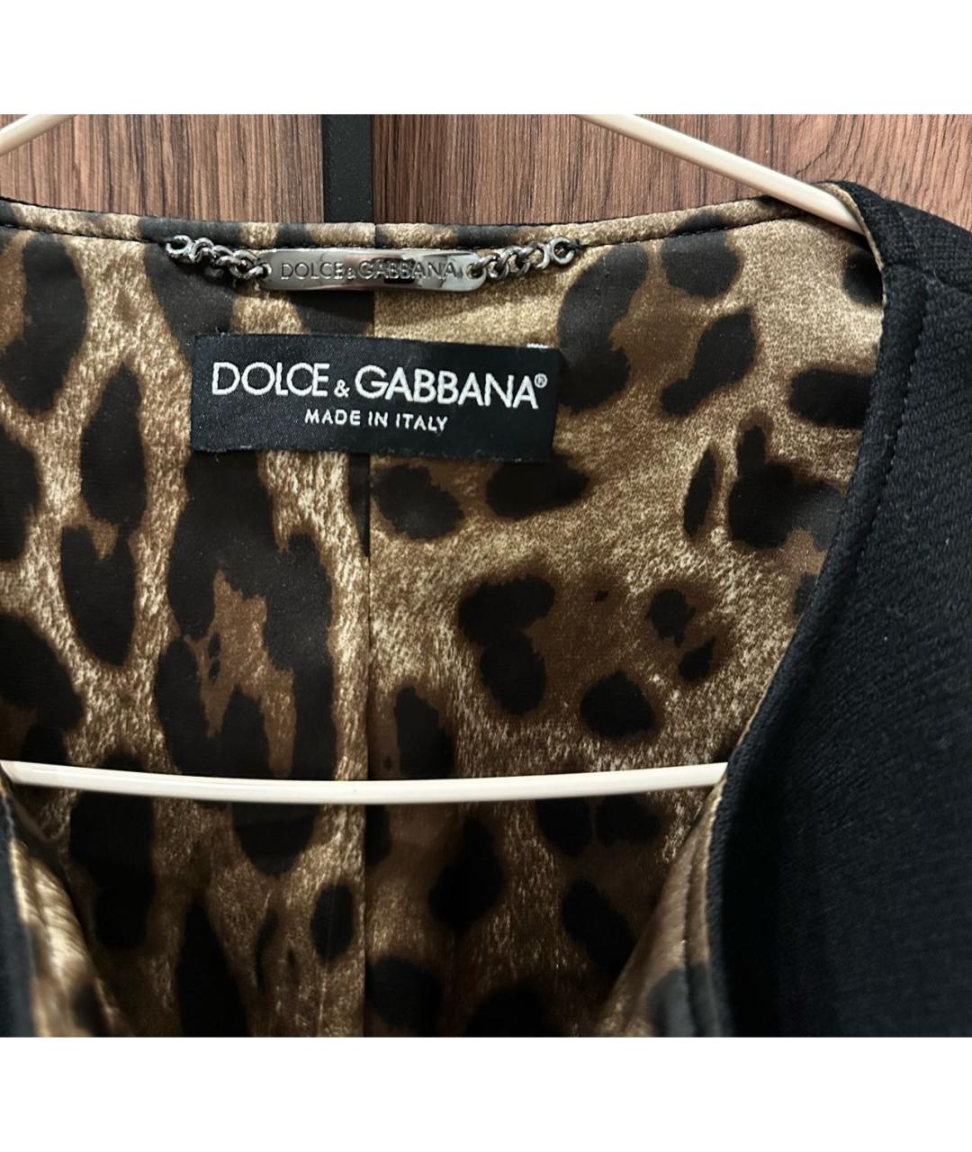 DOLCE&GABBANA Черный шерстяной жакет/пиджак, фото 6