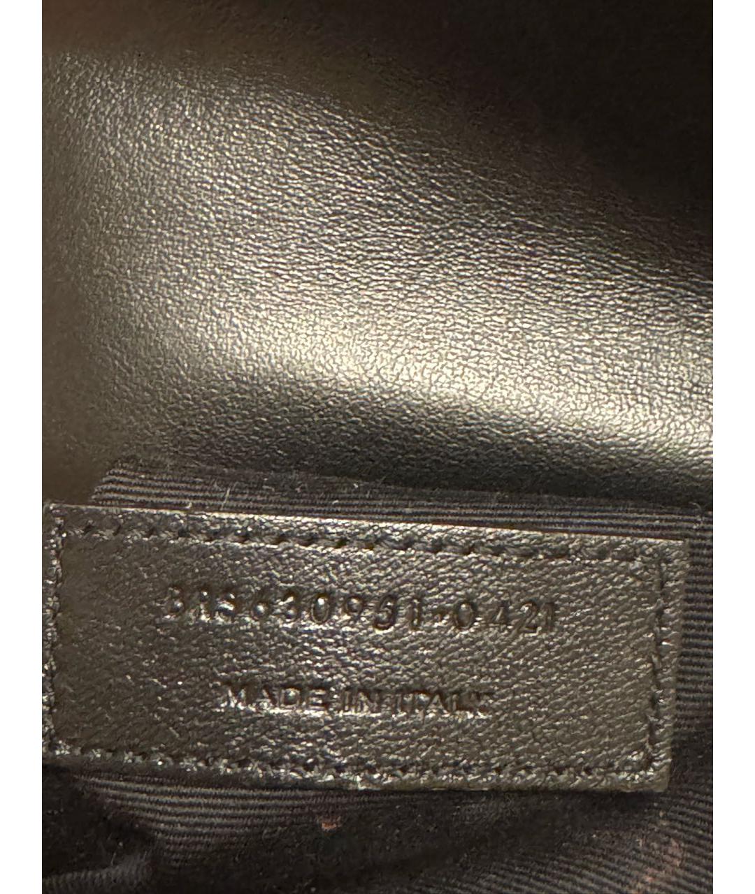 SAINT LAURENT Черная кожаная сумка через плечо, фото 5