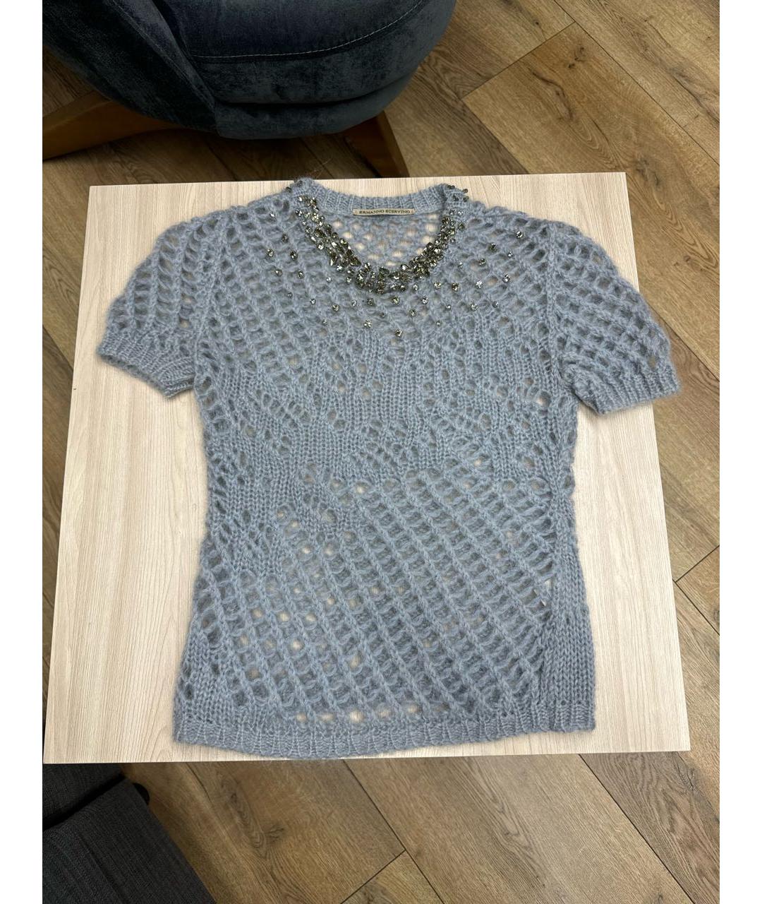 ERMANNO SCERVINO Голубая футболка, фото 5