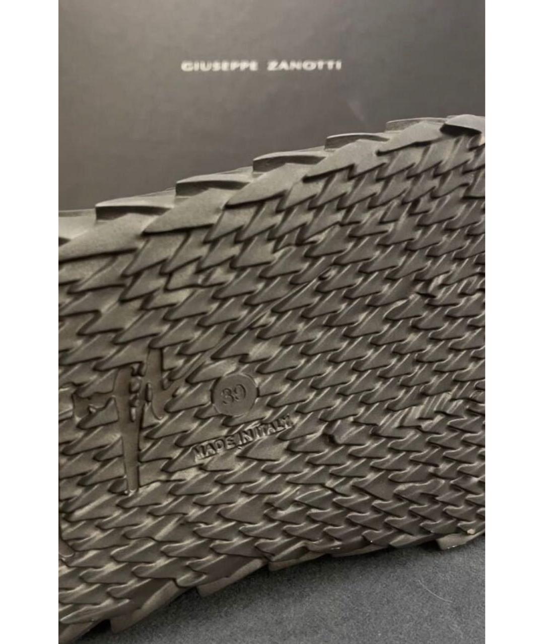 GIUSEPPE ZANOTTI DESIGN Хаки кожаные кроссовки, фото 8