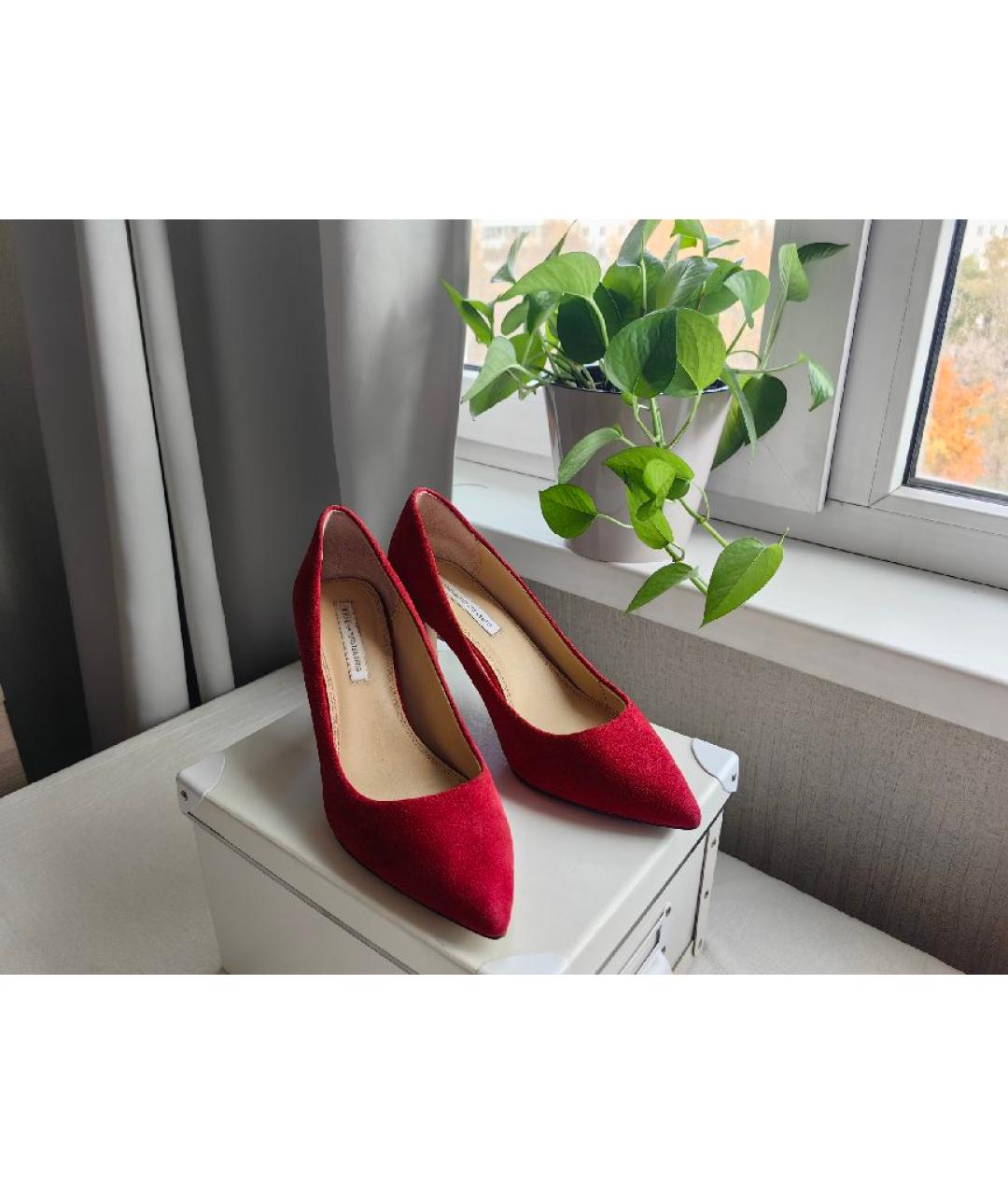 DIANE VON FURSTENBERG Бордовые замшевые туфли, фото 2