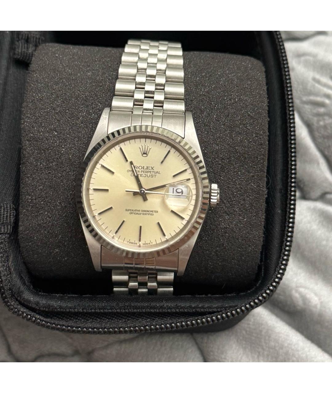 ROLEX Серебряные металлические часы, фото 8