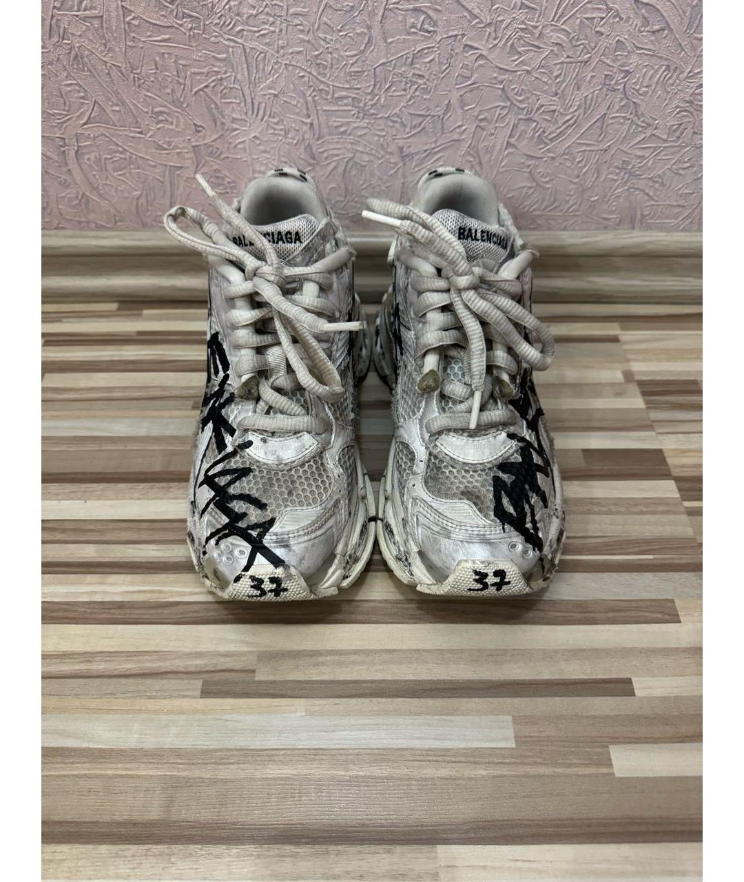 BALENCIAGA Белые синтетические кроссовки, фото 2