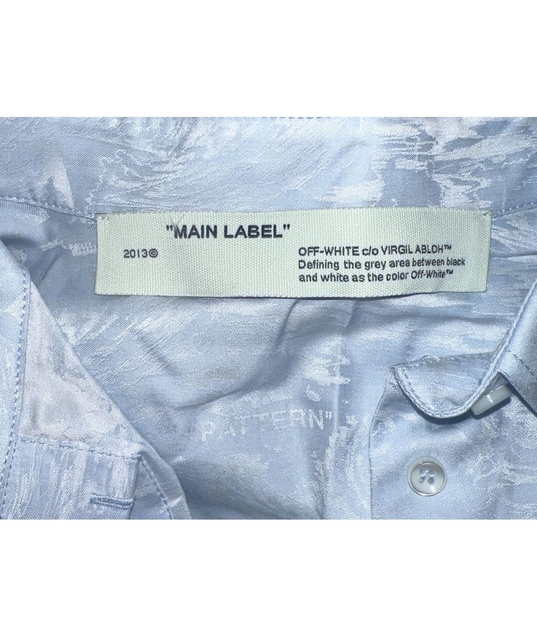 OFF-WHITE Голубая хлопковая рубашка, фото 8