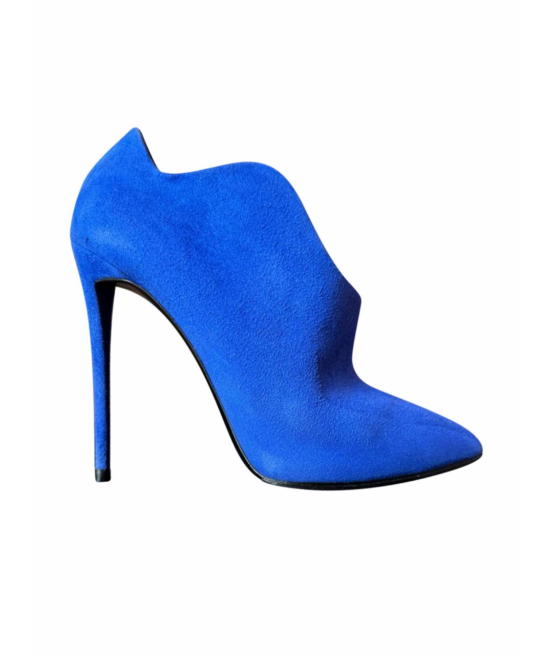 GIUSEPPE ZANOTTI DESIGN Синие замшевые ботильоны, фото 1