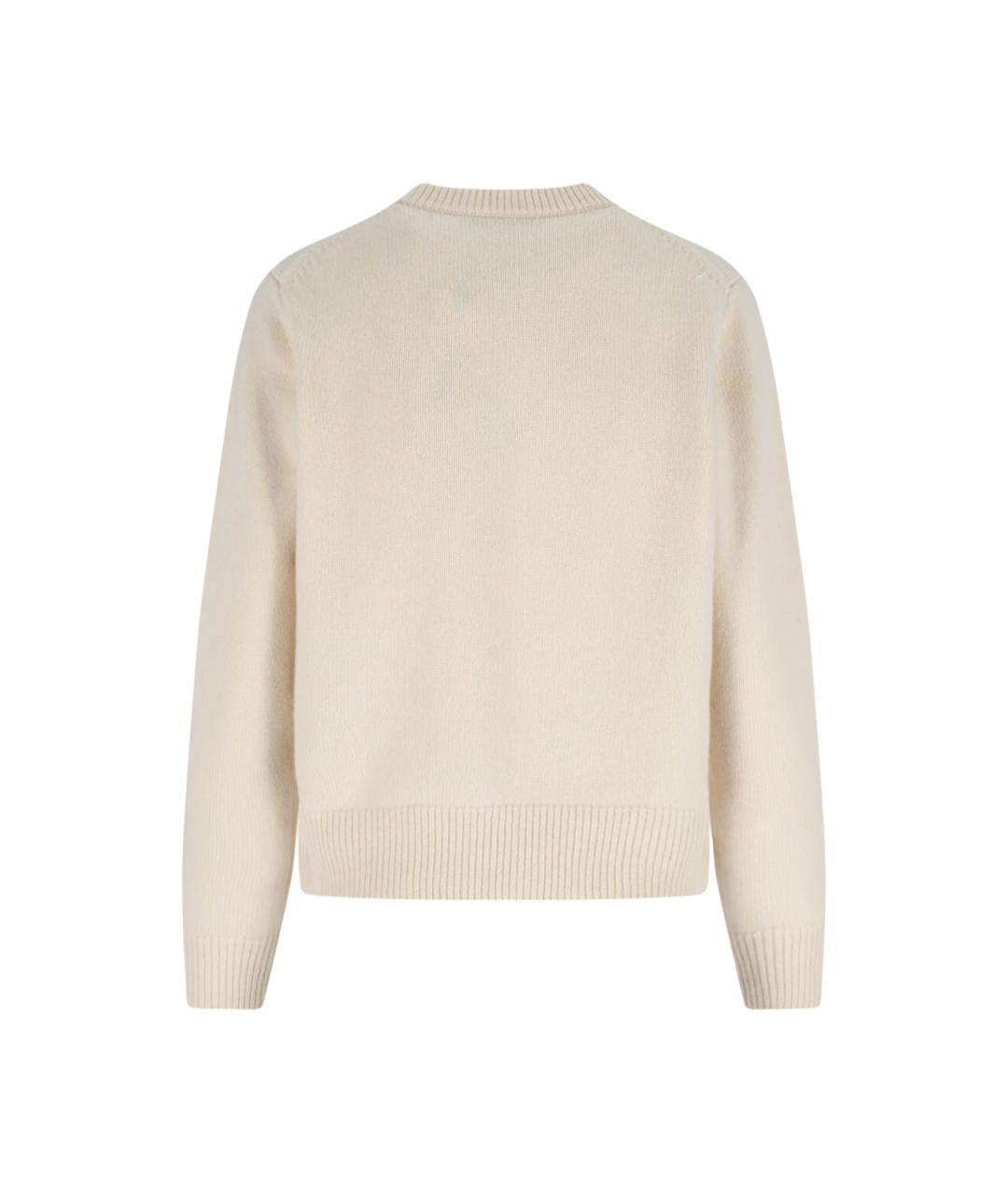 MAISON KITSUNE Бежевый шерстяной джемпер / свитер, фото 2