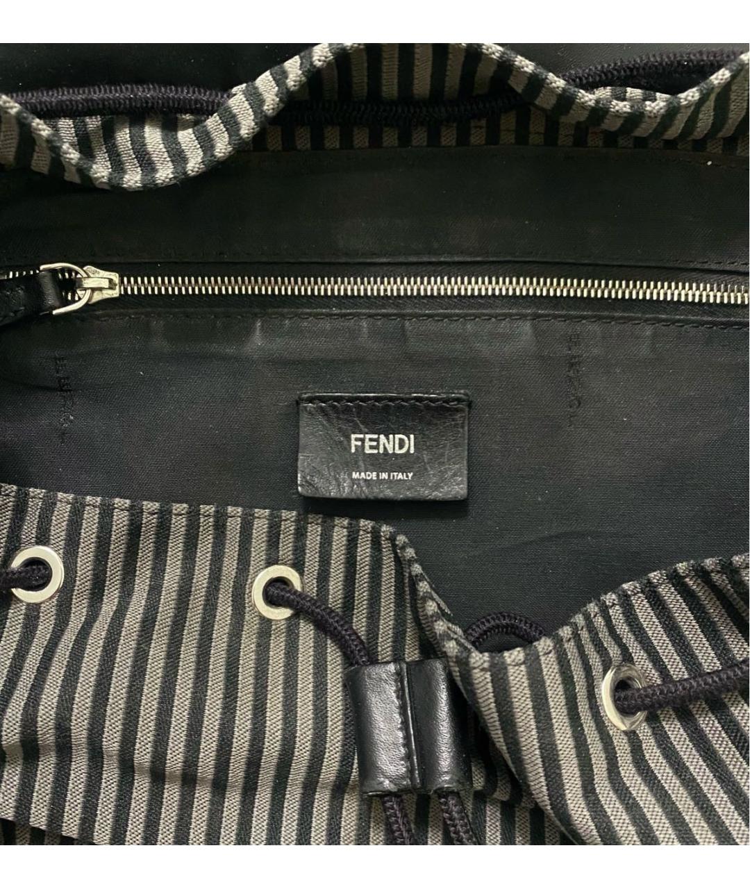 FENDI Черный тканевый рюкзак, фото 6