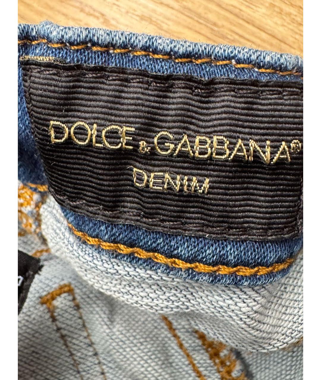 DOLCE&GABBANA Синие хлопковые брюки и шорты, фото 4