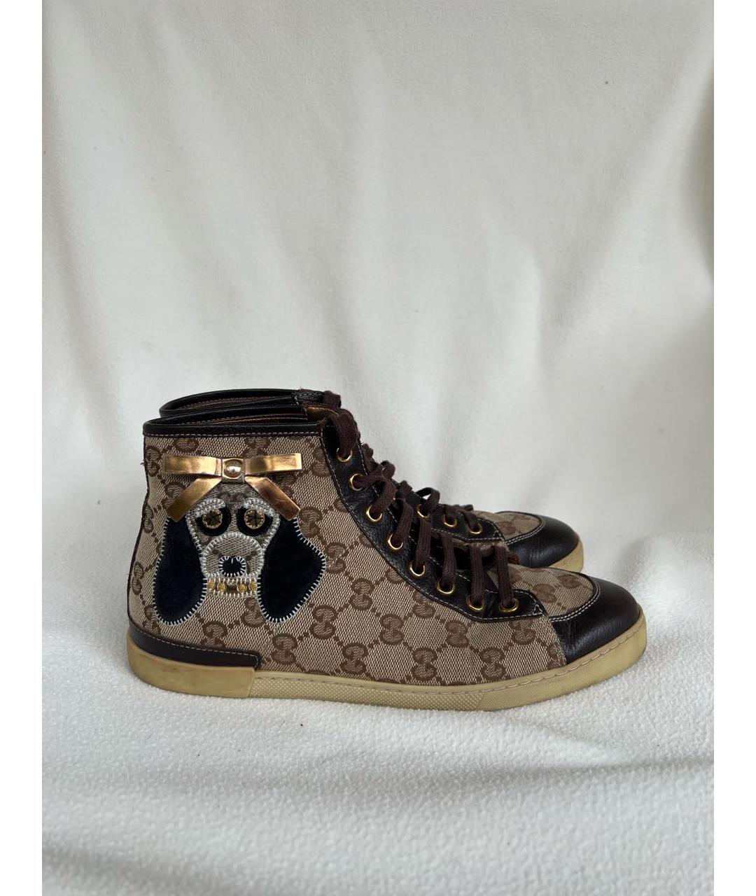 GUCCI Коричневые кеды, фото 8