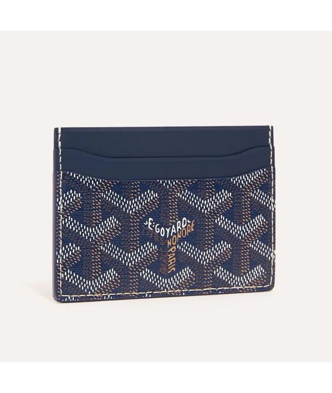 GOYARD Темно-синий кожаный кардхолдер, фото 4