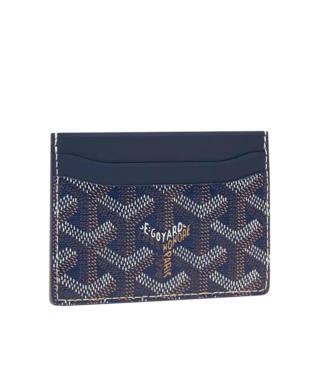 GOYARD Темно-синий кожаный кардхолдер, фото 1