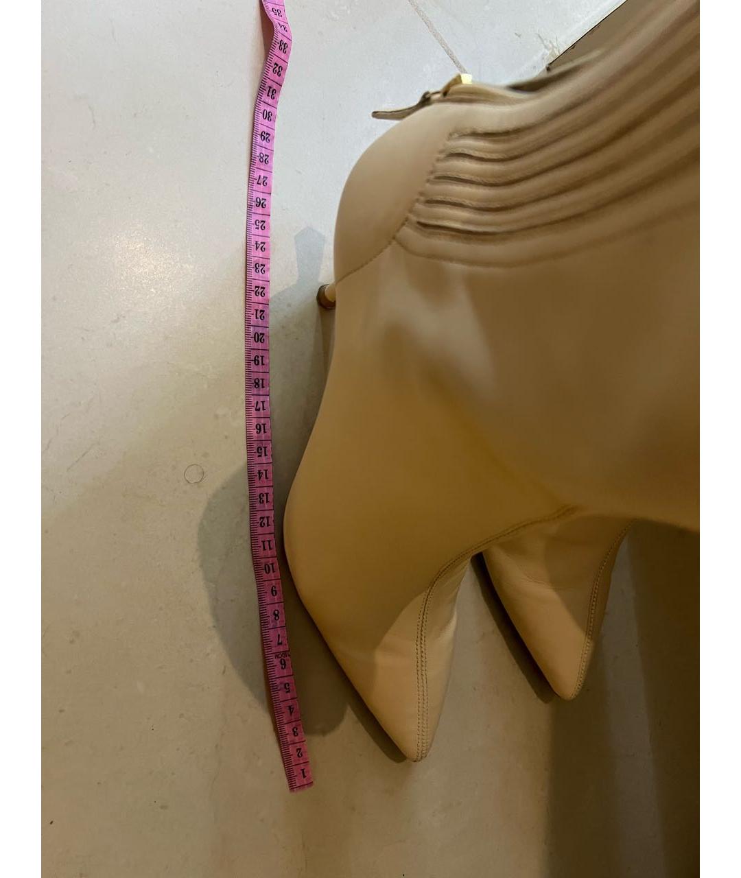 AQUAZZURA Белые кожаные ботильоны, фото 7