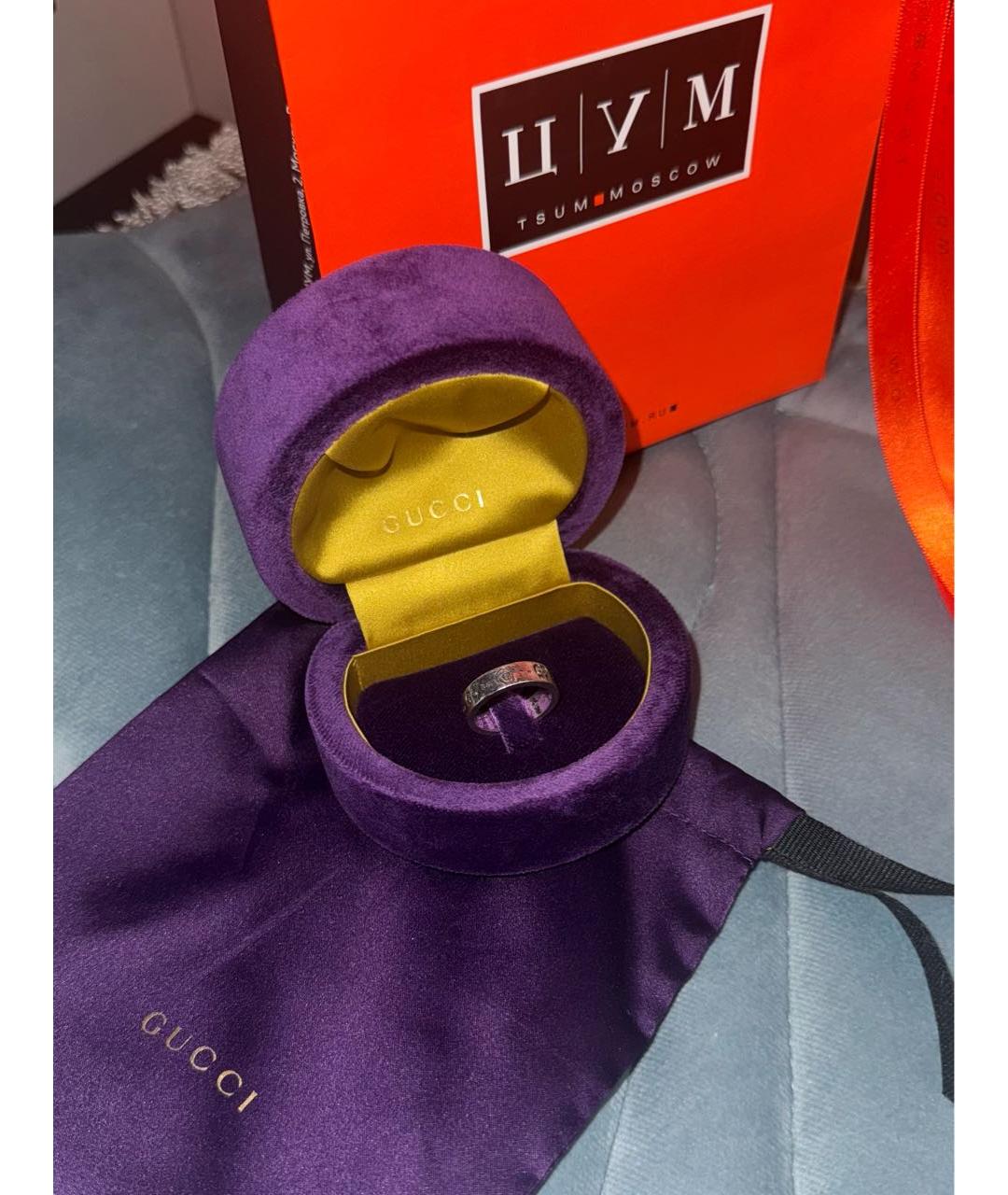 GUCCI Серебряное серебряное кольцо, фото 3