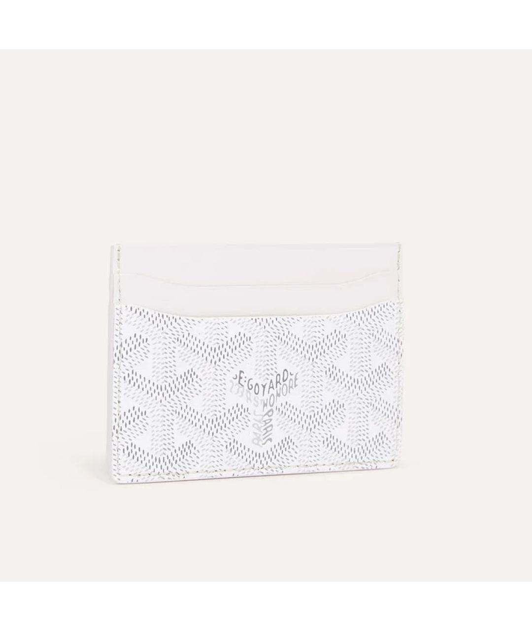 GOYARD Белый кожаный кардхолдер, фото 5