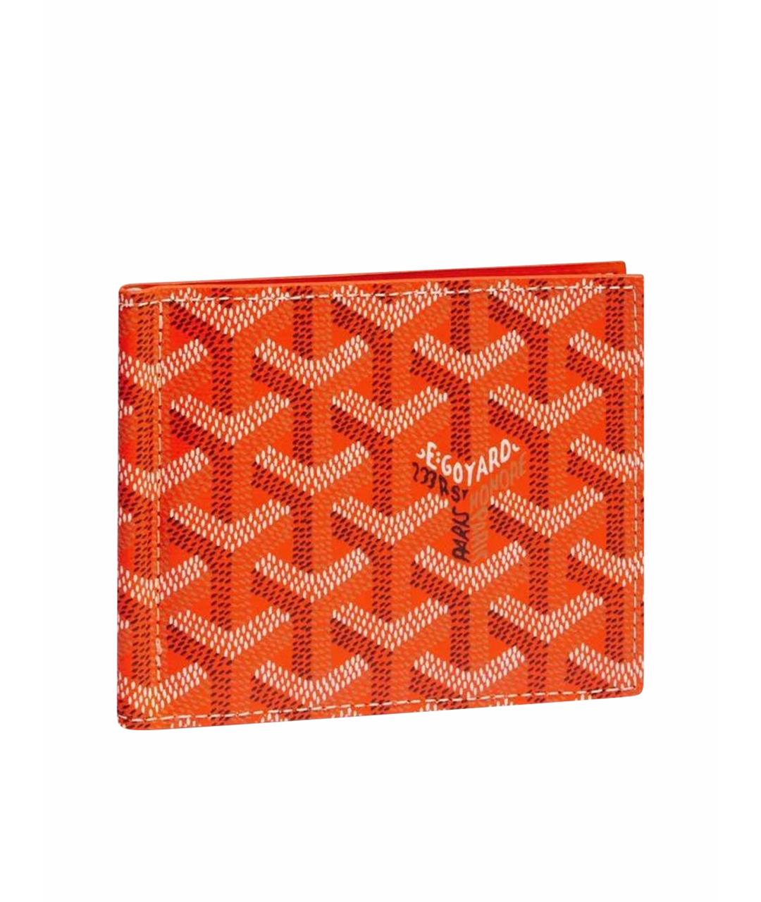 GOYARD Оранжевый кожаный кошелек, фото 1