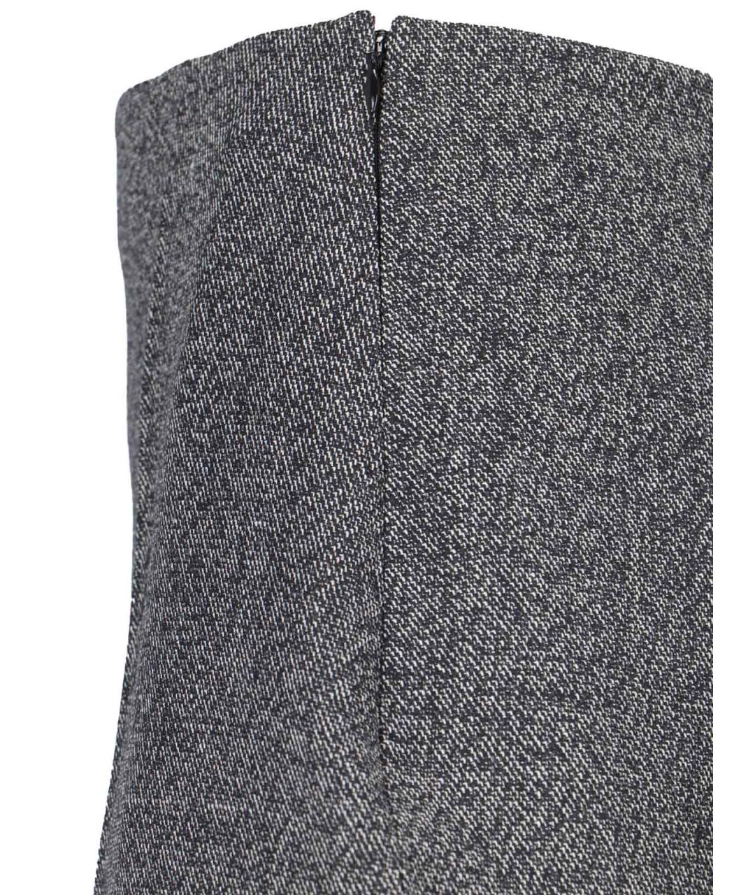 PRADA Серая шерстяная юбка миди, фото 4