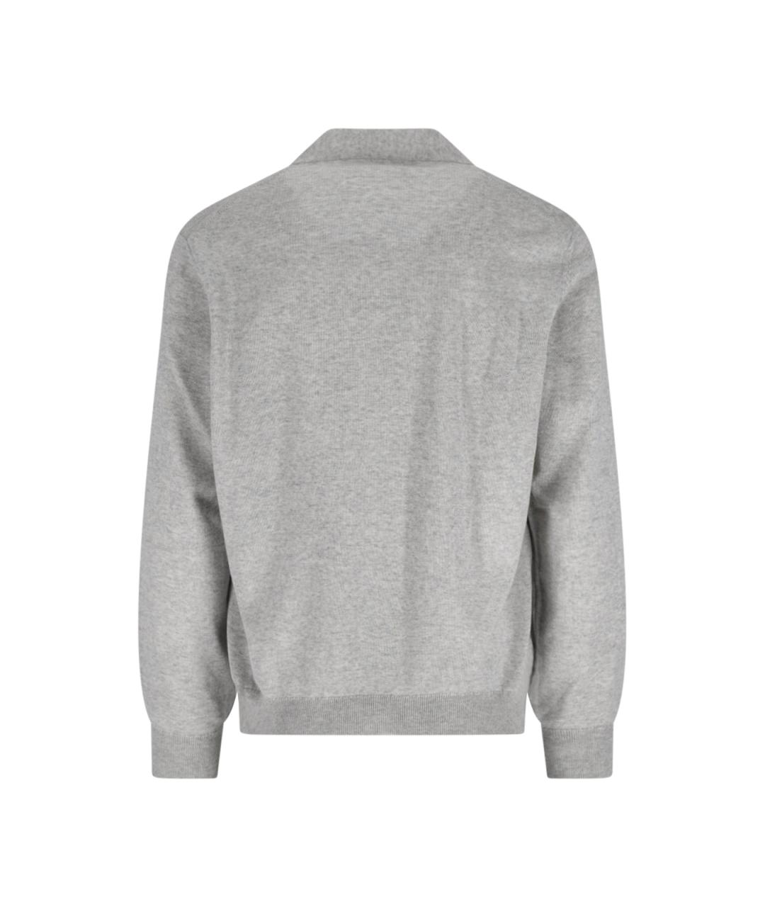 MAISON KITSUNE Серый шерстяной кардиган, фото 2