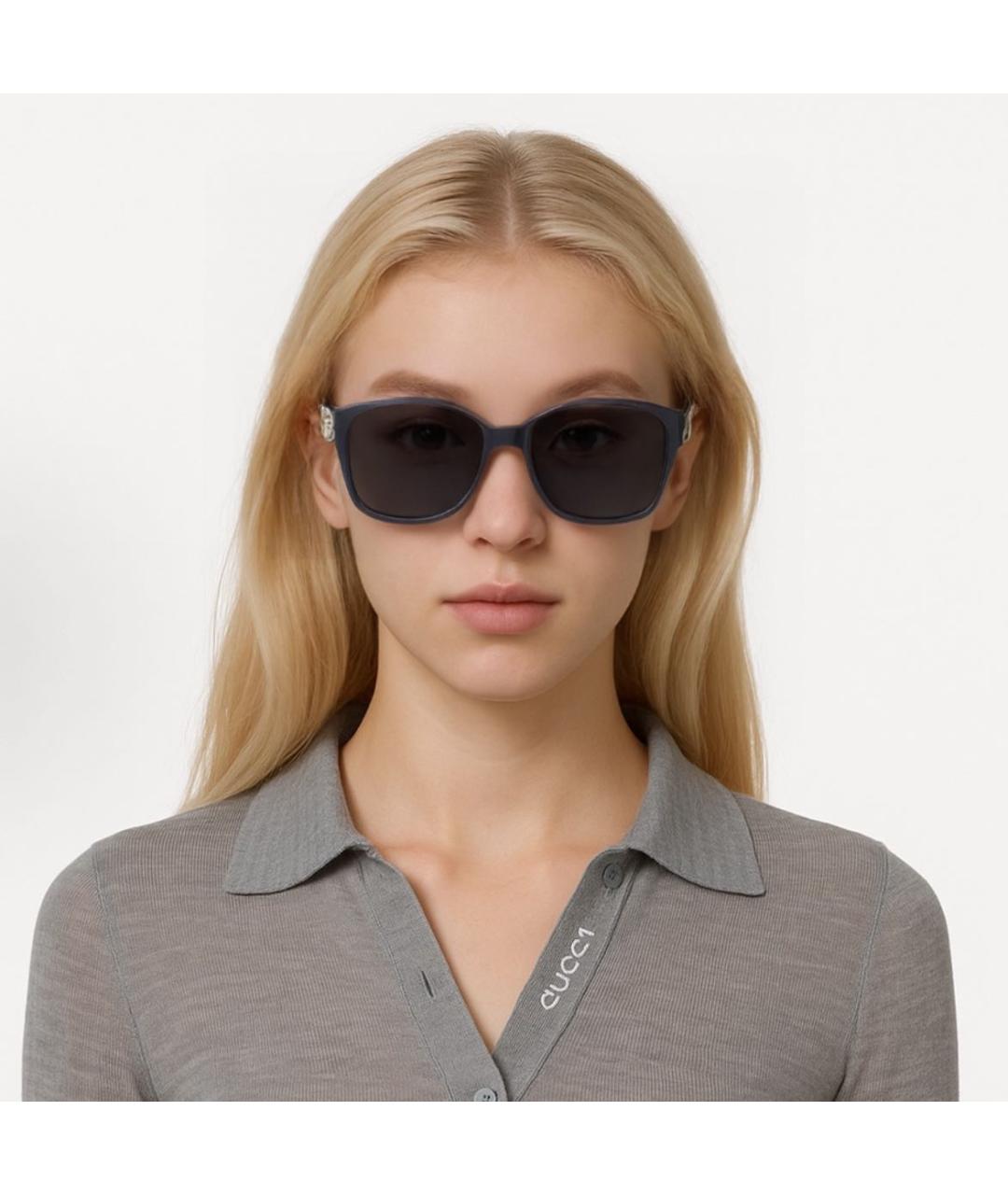 BALENCIAGA Темно-синие солнцезащитные очки, фото 2