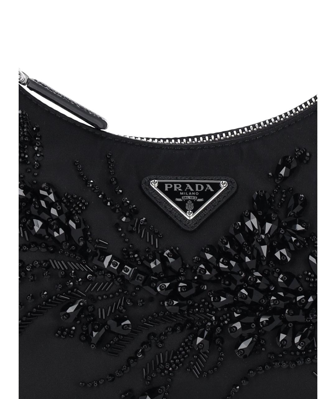 PRADA Черная синтетическая сумка через плечо, фото 4