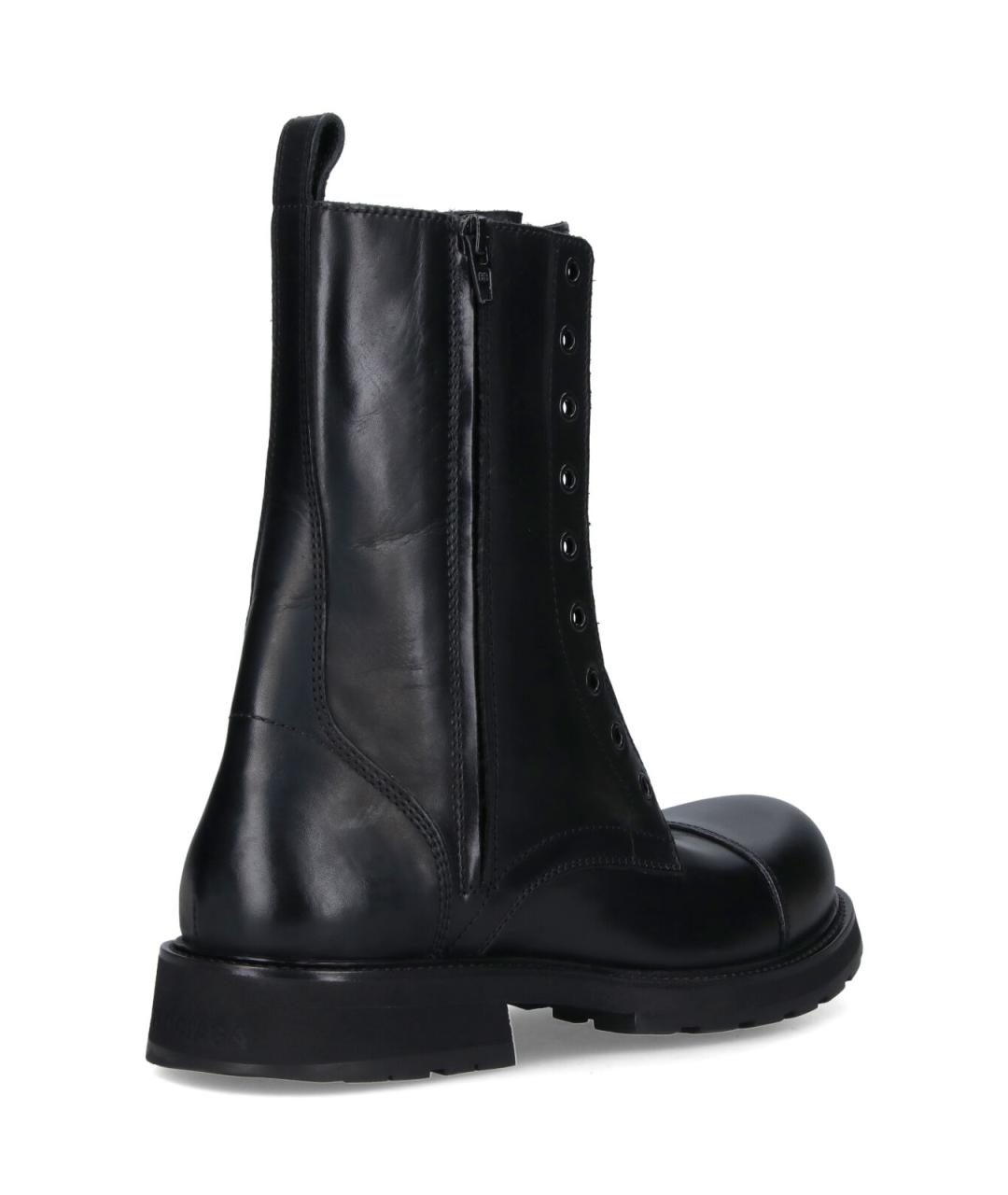 BALENCIAGA Черные кожаные ботинки, фото 4