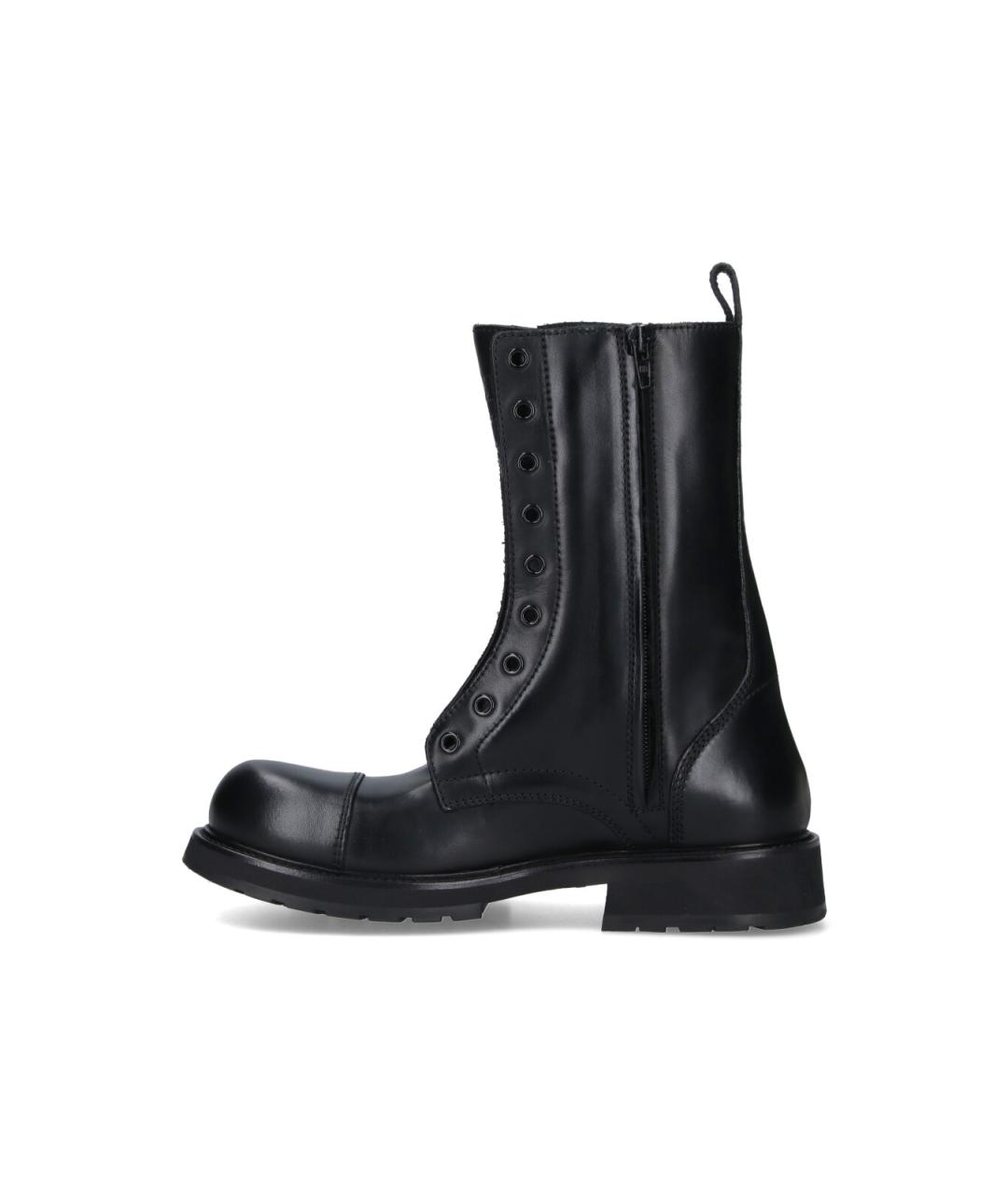BALENCIAGA Черные кожаные ботинки, фото 3